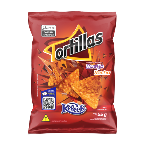 KELECK TORTILLA QUEIJO NACHO 12X55 GR