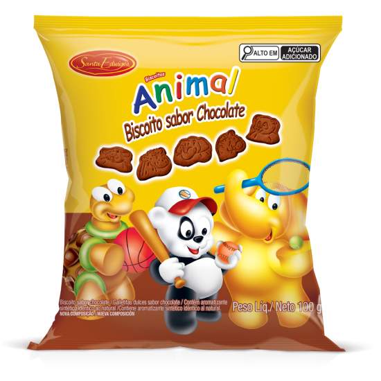 COOKIES ANIMAL CHOCOLATE 40X100 GR STA EDWIGES