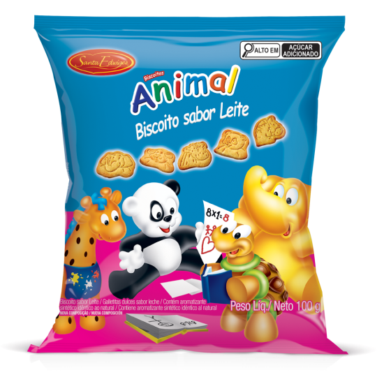 COOKIES ANIMAL LEITE 40X100 GR STA EDWIGES