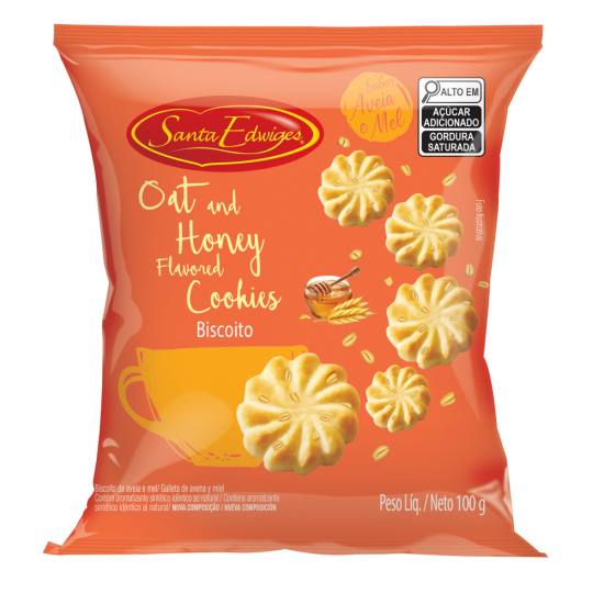 COOKIES AVEIA E MEL 40X100 GR STA EDWIGES