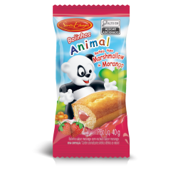 BOLINHO ANIMAL MORANGO 120X40 GR STA EDWIGES