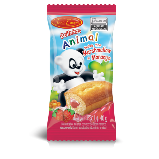 BOLINHO ANIMAL MORANGO 120X40 GR STA EDWIGES