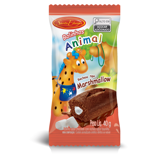 BOLINHO ANIMAL CHOC/MARSHMALLOW 120X40 GR STA EDWIGES