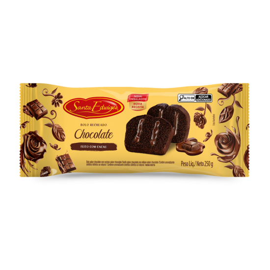 BOLO RECHEADO CHOCOLATE C/ CHOC 24X250GR STA EDWIGES