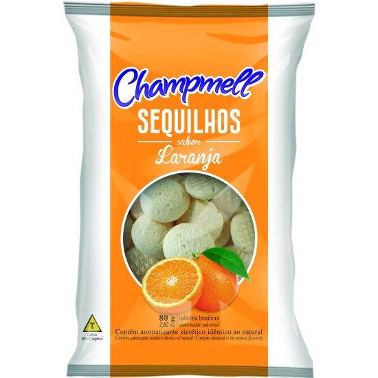 CHAMPMELL SEQUILHO LARANJA 36X80 GR