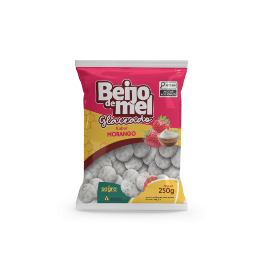 SAGRA BEIJO MEL MORANGO 25X250 GR