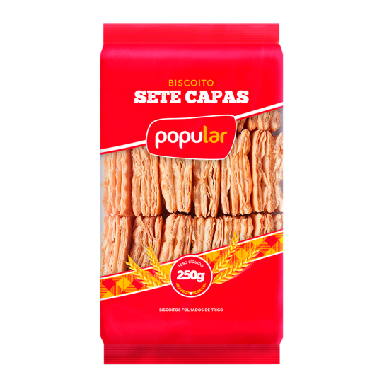 POPULAR BISC SETE CAPAS TRADICIONAL 12X250GR