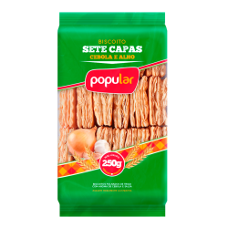 POPULAR BISC SETE CAPAS CEBOLA E ALHO 12X250GR