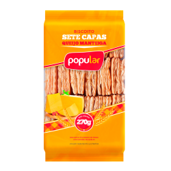 POPULAR BISC SETE CAPAS QUEIJO 12X270GR