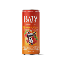 BALY ENERGETICO LATINHA MORANGO E PESSEGO 6X250 ML