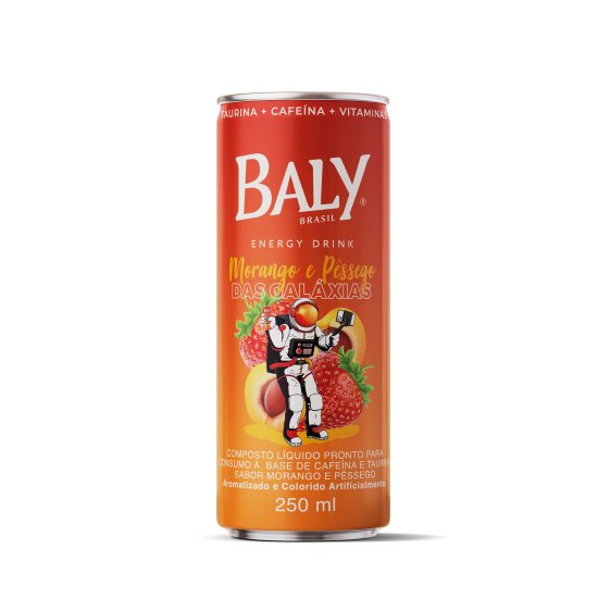 BALY ENERGETICO LATINHA MORANGO E PESSEGO 6X250 ML