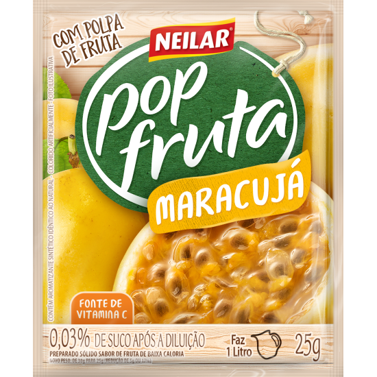 POP FRUTA MARACUJA 160X25 GR