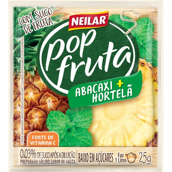 POP FRUTA ABACAXI C/ HORTELA 160X25 GR