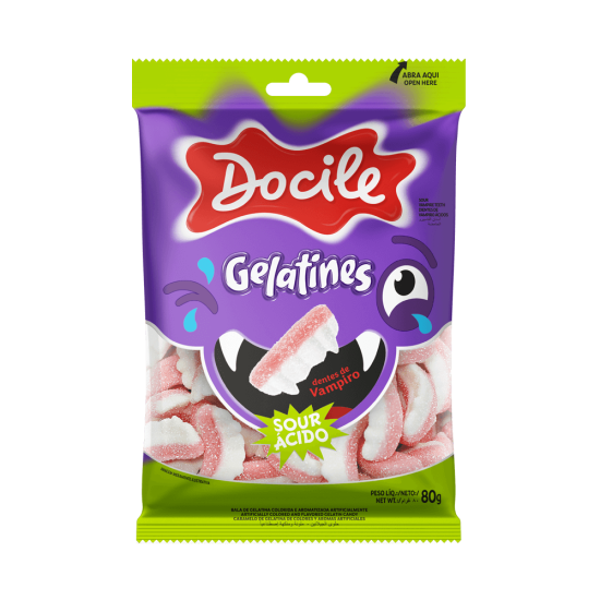 DOCILE GELATINES DENTES CITRICOS 12X80 GR