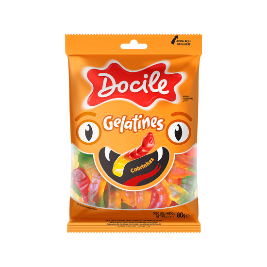 DOCILE GELATINES COBRINHAS 12X80 GR