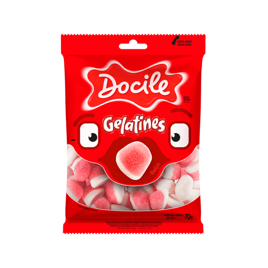 DOCILE GELATINES BEIJO 12X70 GR