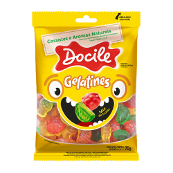 DOCILE GELATINES MIX FRUTAS NATURAIS 12X70 GR
