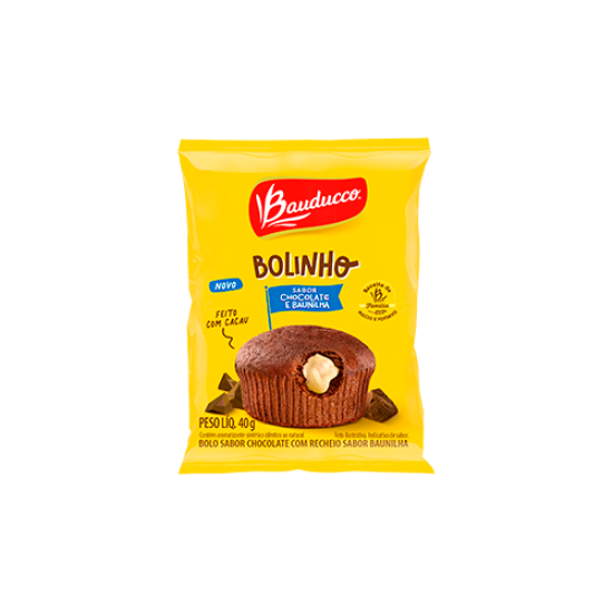 BAUDUCCO BOLINHO CHOCOLATE C/ BAUNILHA 144X40 GR