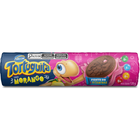 ARCOR RECH TORTUGUITA MORANGO REDONDO 56X120 GR