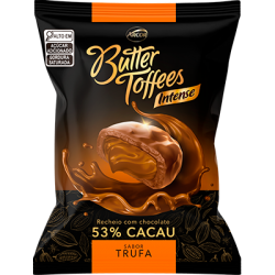 ARCOR BALA BUTTER TOFFEES INTENSE 53% TRUFAS 30X90 GR