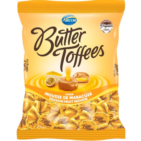 ARCOR BALA BUTTER TOFFEES MOUSSE MARACUJA 30X100 GR