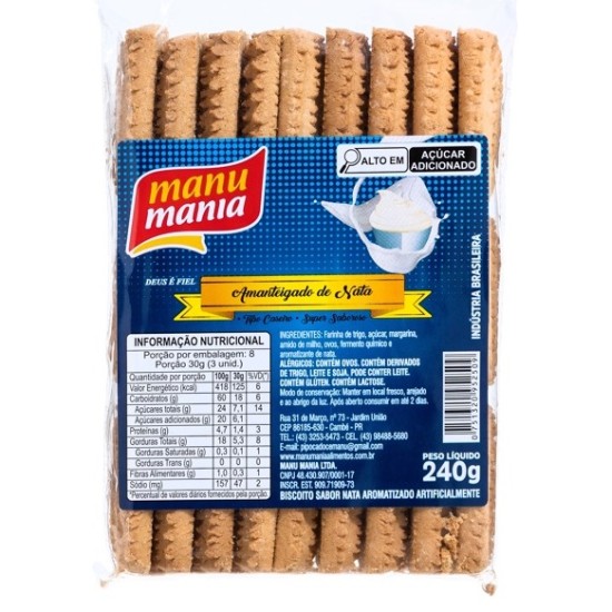 AMANTEIGADO NATA BISC MANU MANIA 20X240 GR