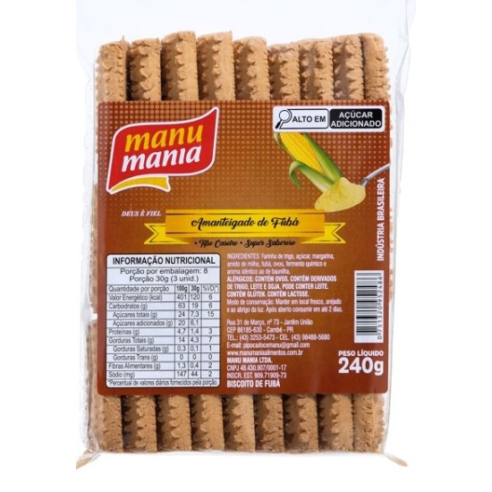 AMANTEIGADO FUBA BISC MANU MANIA 20X240 GR