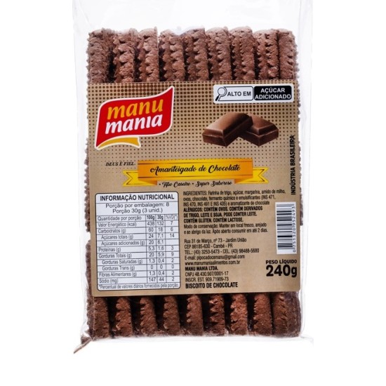 AMANTEIGADO CHOCOLATE BISC MANU MANIA 20X240 GR